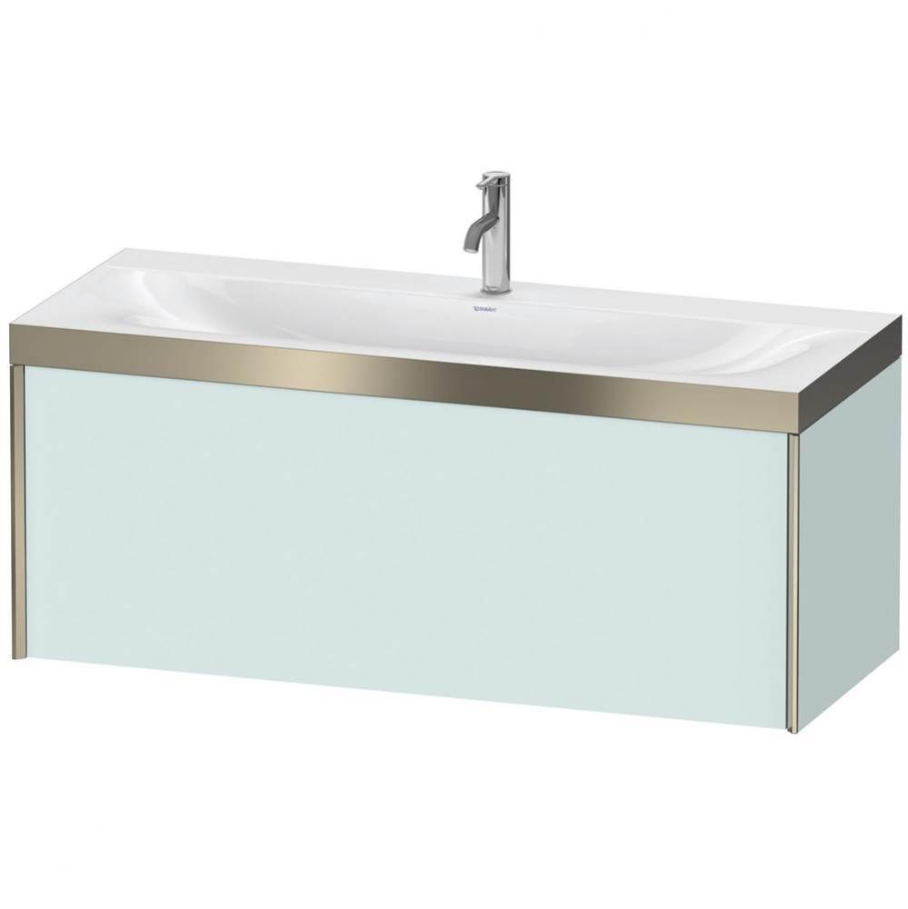 Duravit XViu One Drawer C-Bonded Wall-Mount Vanity Kit Light Blue
