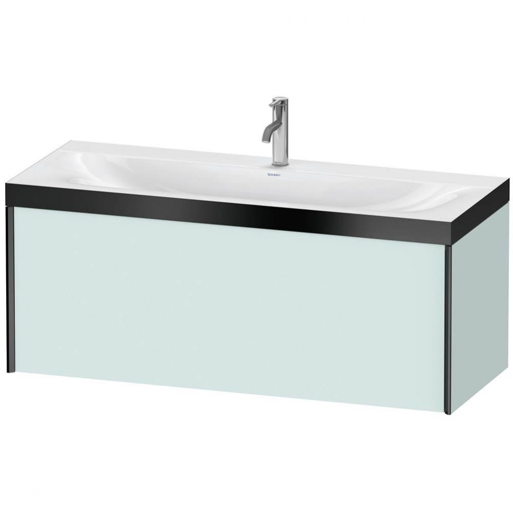 Duravit XViu One Drawer C-Bonded Wall-Mount Vanity Kit Light Blue