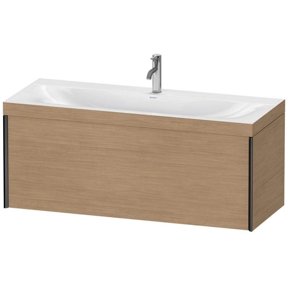 Duravit XViu One Drawer C-Bonded Wall-Mount Vanity Kit European Oak