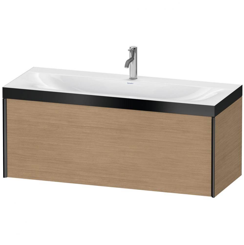 Duravit XViu One Drawer C-Bonded Wall-Mount Vanity Kit European Oak