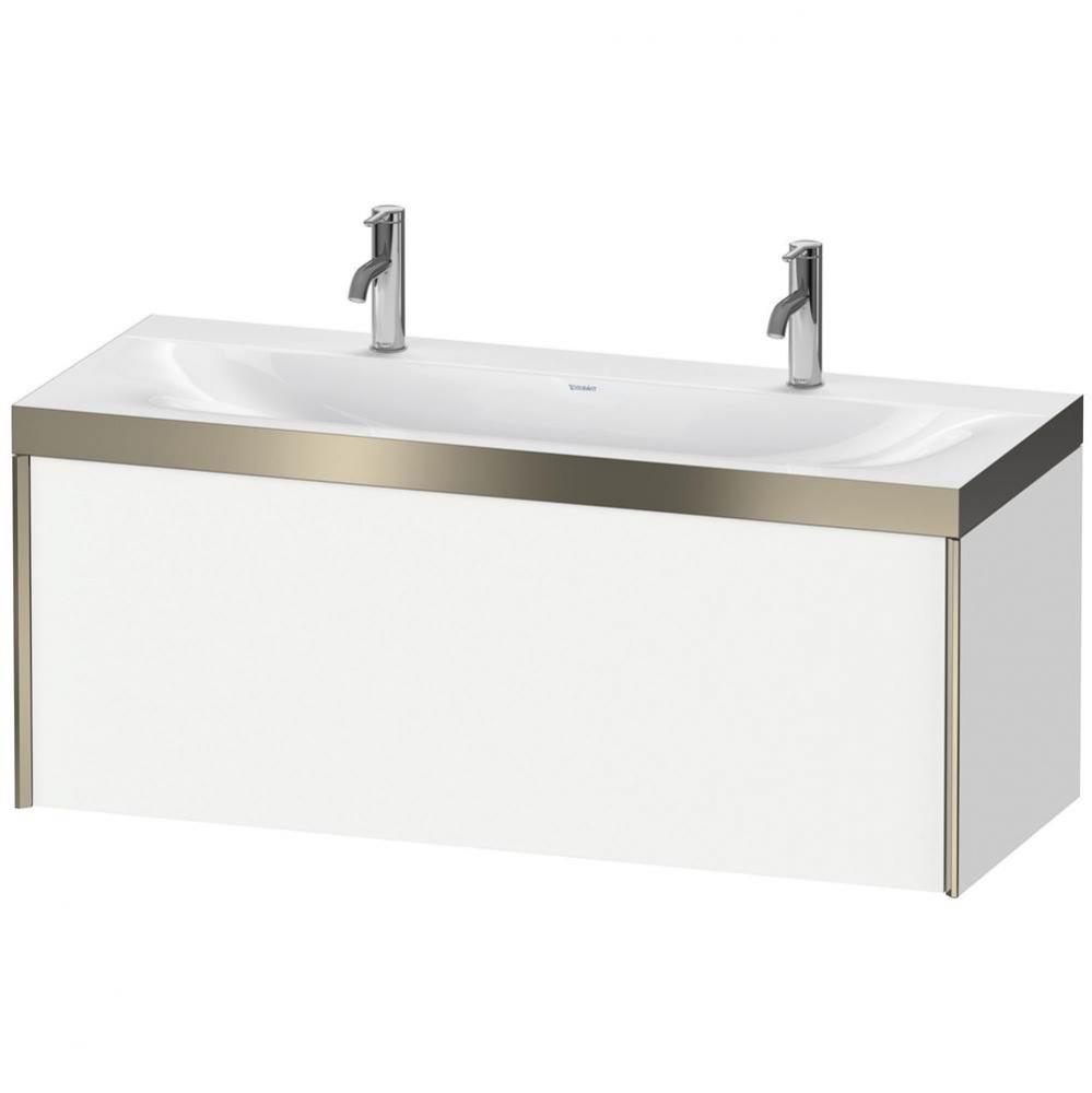 Duravit XViu One Drawer C-Bonded Wall-Mount Vanity Kit White