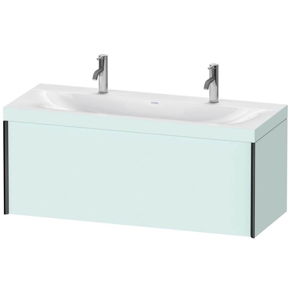 Duravit XViu One Drawer C-Bonded Wall-Mount Vanity Kit Light Blue