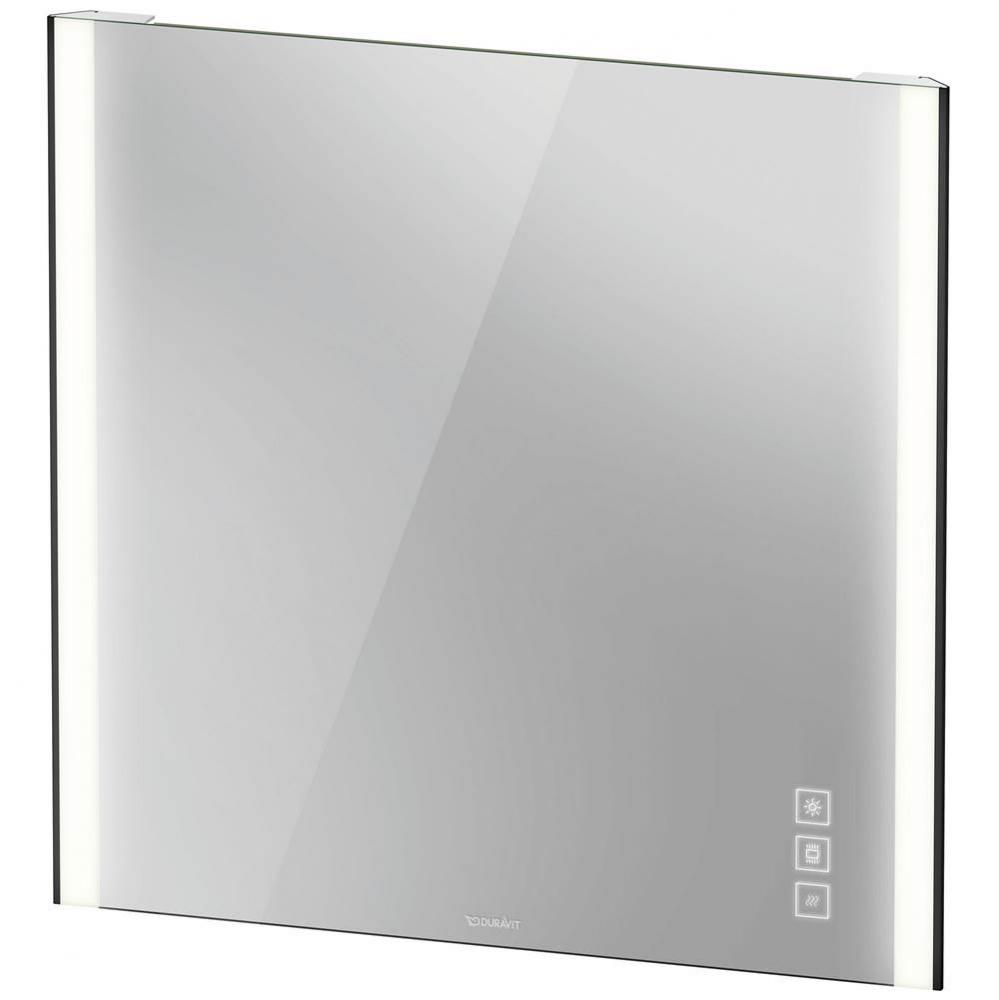 Duravit XViu Icons Control LED Mirror in Matte Black, 2700K - 6500K