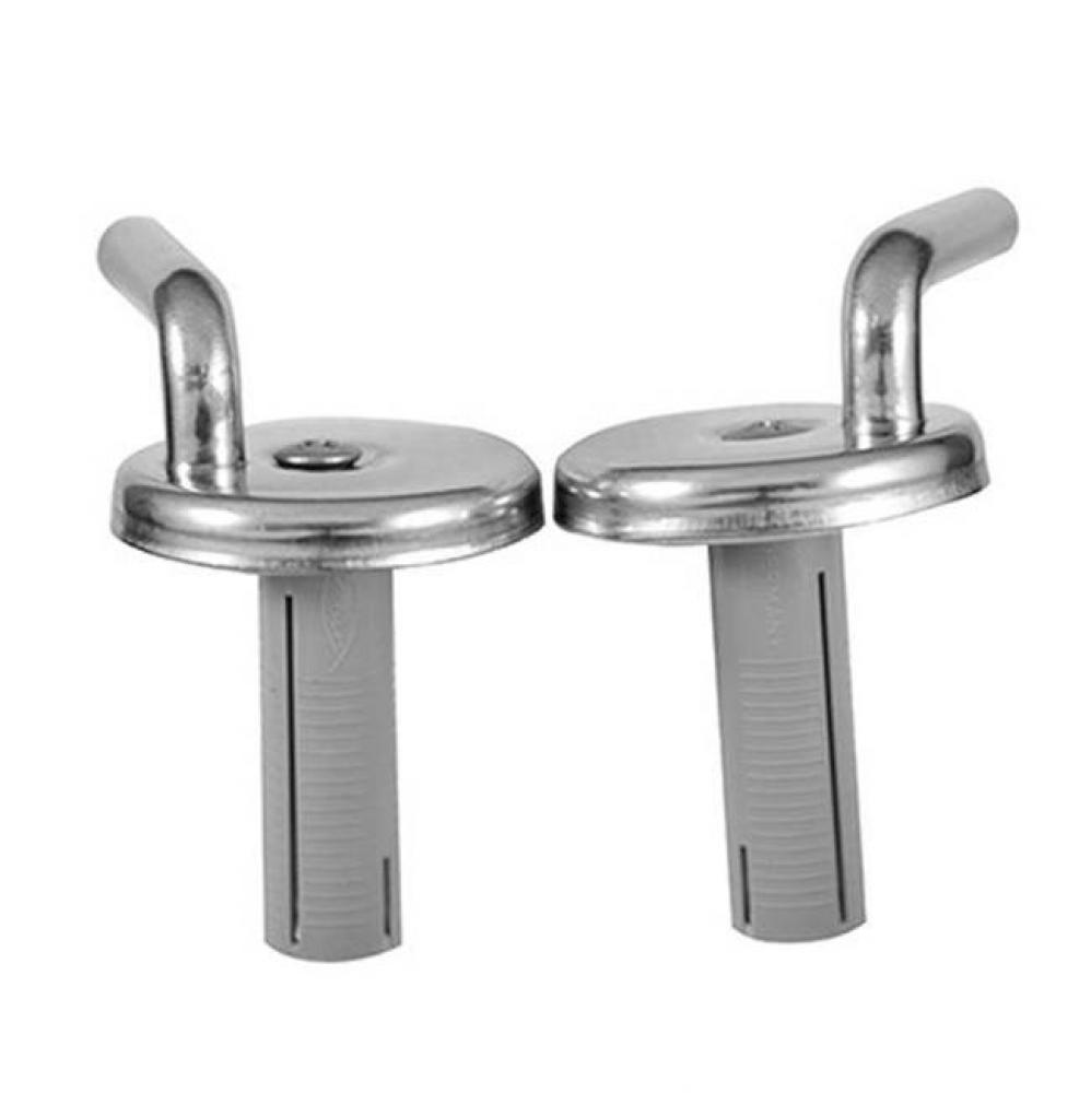 Hinge Set for Seat and Cover without Soft Closure, Stainless Steel