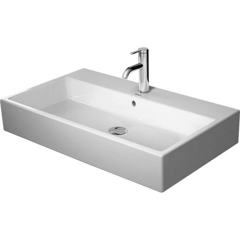 Duravit Vero 31 1/2'' Rectangular Wall Mounted Sink in White with Overflow