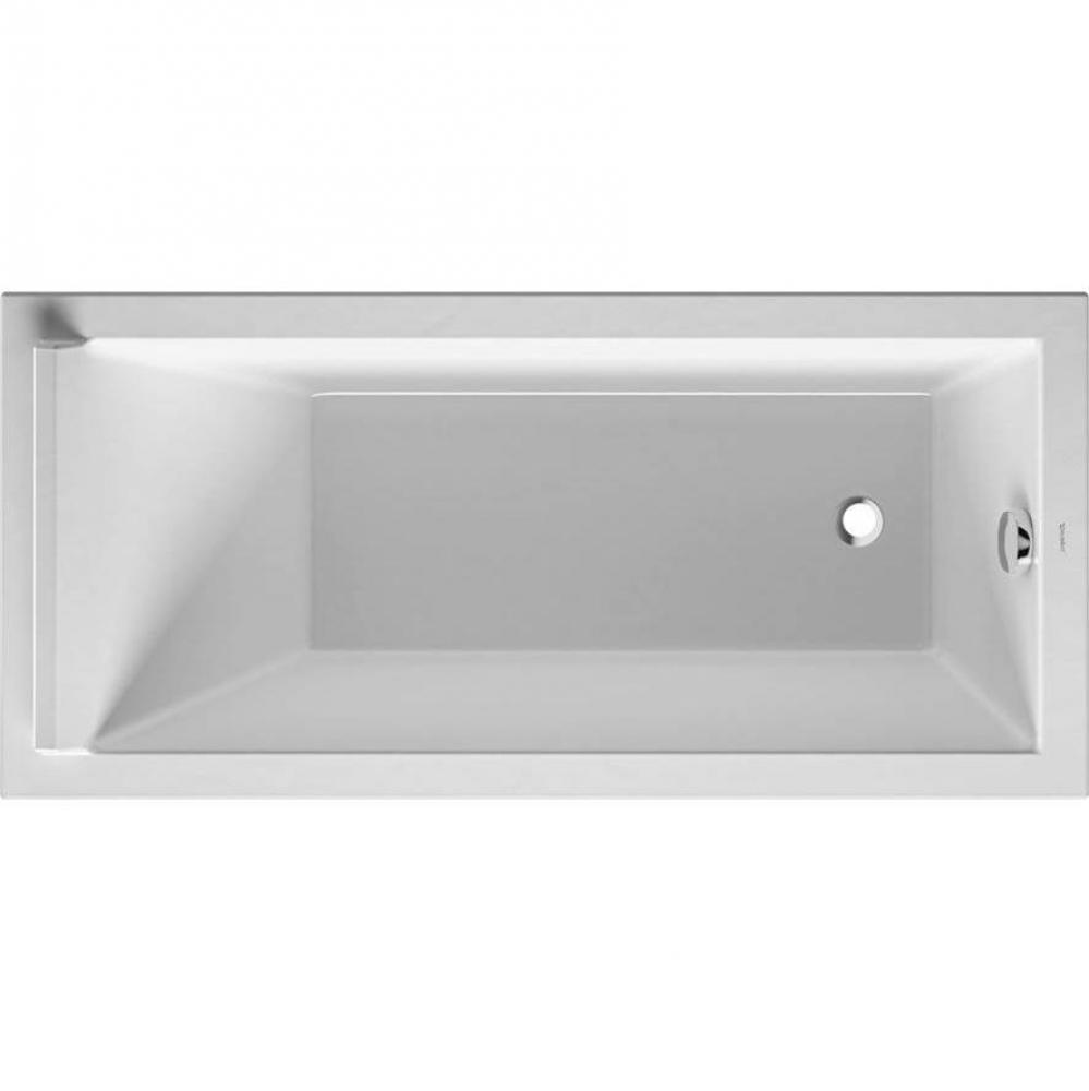 Duravit Starck 59'' x 27 1/2'' Rectangular Drop In Bathtub in White Acrylic wi