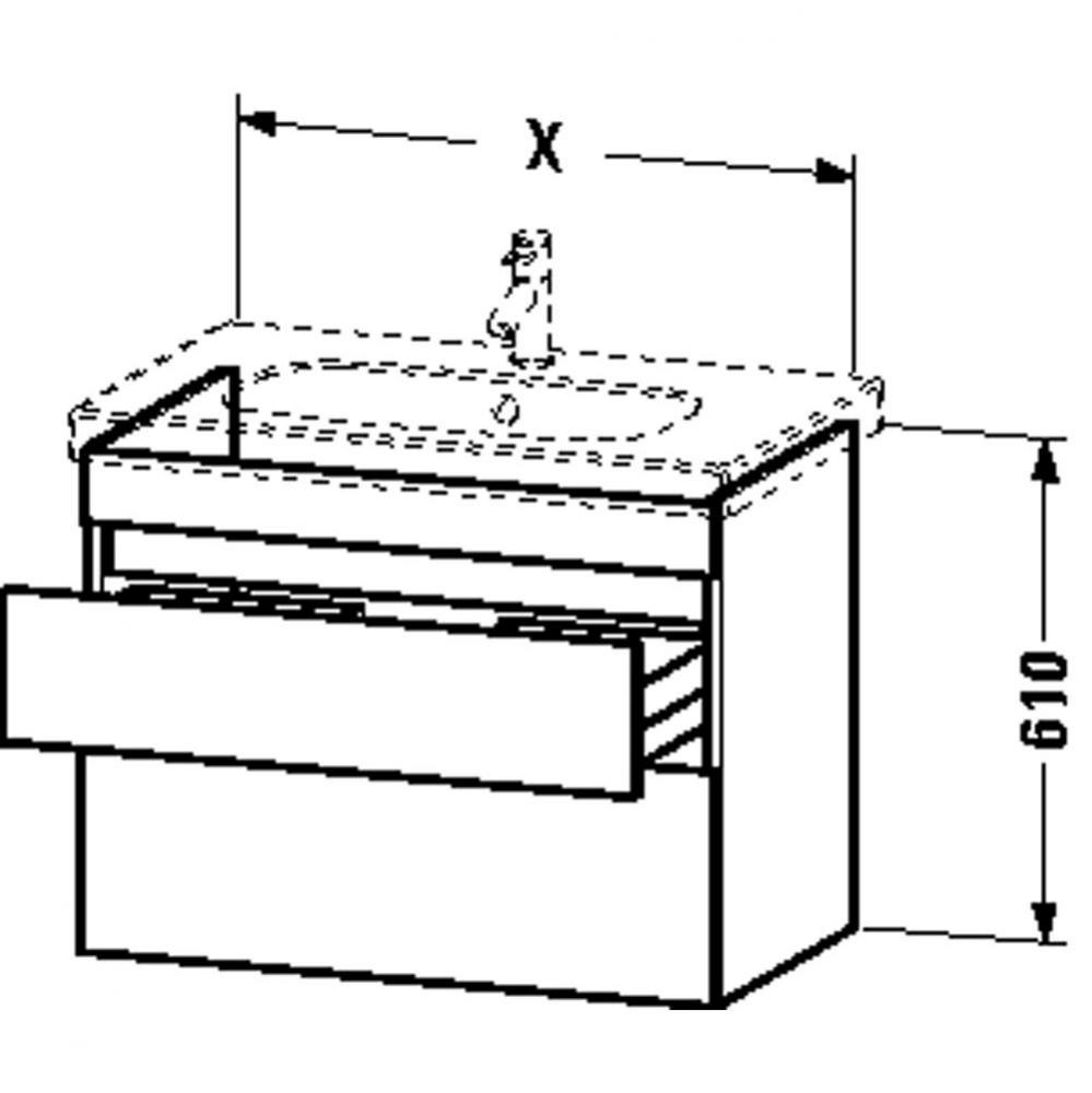 Duravit DuraStyle Vanity Unit Wall-Mounted  European Oak