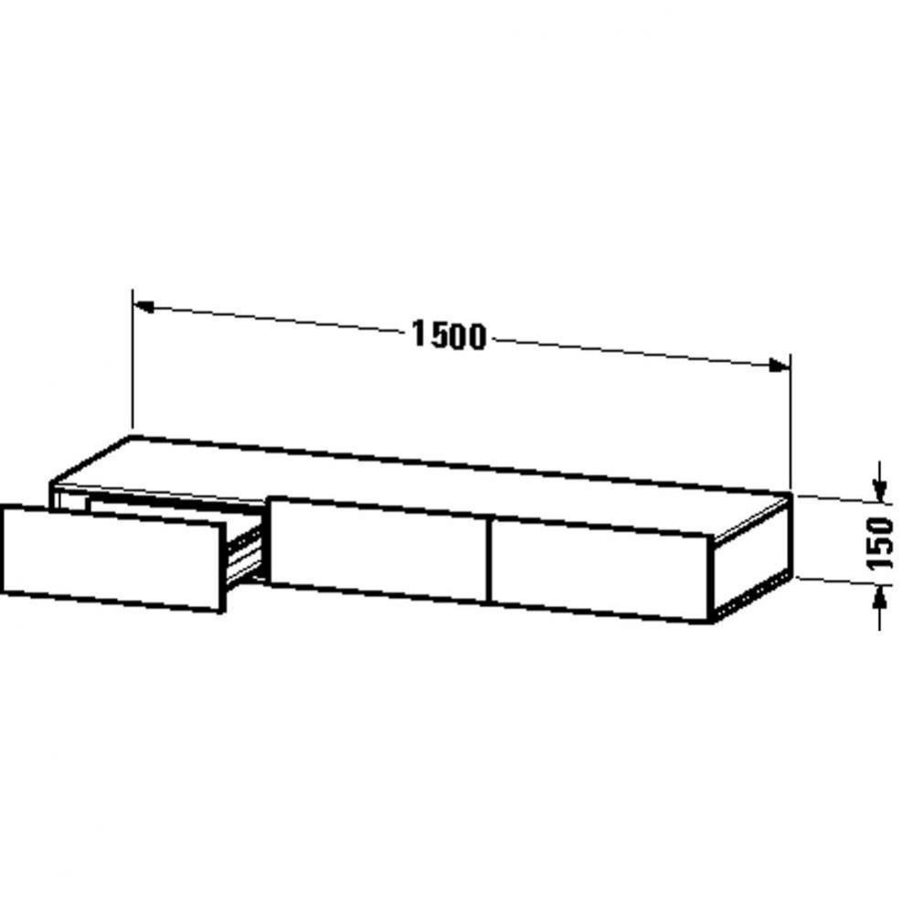 Duravit DuraStyle Shelf With Drawer  White Matte
