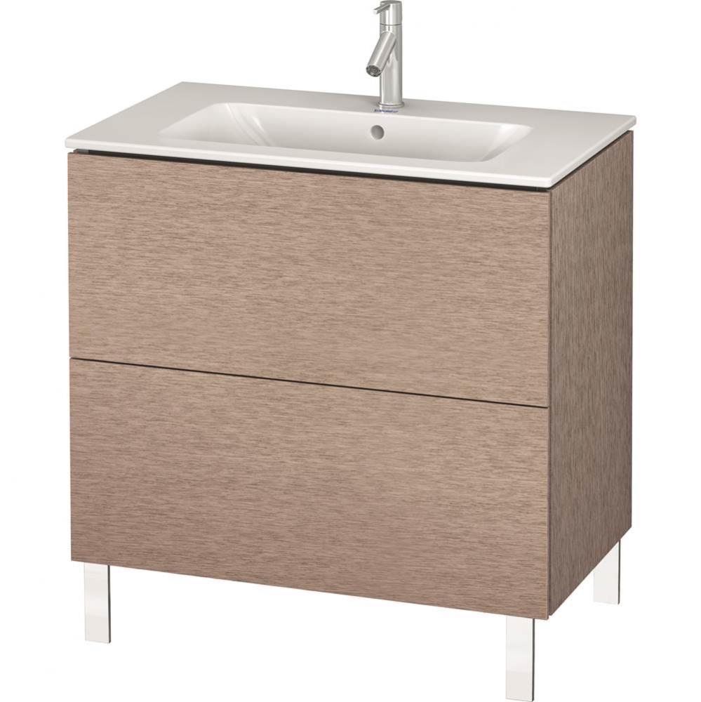 Duravit L-Cube Two Drawer Floorstanding Vanity Unit Cashmere Oak