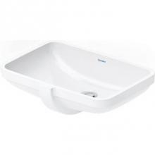 Duravit 03954900172 - Duravit No.1 19 1/4'' Rectangular Undermount Sink in White with Overflow