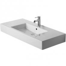 Duravit 0329100087 - Duravit Vero 41 3/8'' Rectangular Wall Mounted Sink in White with Widespread Faucet Hole