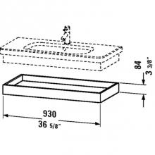 Duravit DS618207943 - DS Washbasin trim Natural Walnut for DuraStyle