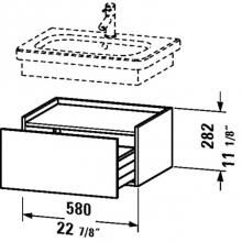Duravit DS628004949 - DS Low cab, Graphite Matt for DuraStyle