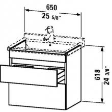 Duravit DS648703131 - Duravit DuraStyle Vanity Unit Wall-Mounted  Pine Silver