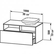 Duravit DS6784R2222 - Duravit DuraStyle Vanity Unit Wall-Mounted  White High Gloss