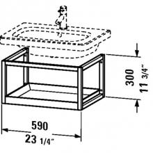 Duravit DS987101476 - DS Furniture accessory tray, Terra, 300x600x440mm wall-mountet