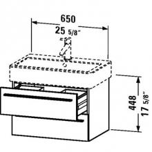 Duravit XL634207272 - Duravit X-Large Wall-Mount Vanity Unit Dark Brushed Oak