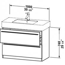 Duravit XL656401818 - X-Large vanity unit, White Matt 740x1000x470mm, 2 drawers for