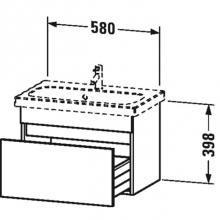 Duravit DS637905343 - DuraStyle Vanity Unit 398x580x368 Chestnut Dark/Basalt