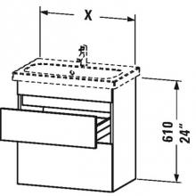 Duravit DS647901414 - DuraStyle Vanity Unit 610x580x368
