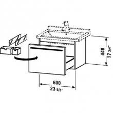 Duravit XL605604040 - Duravit X-Large Wall-Mount Vanity Unit Black
