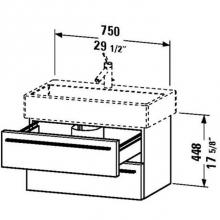 Duravit XL634507272 - Duravit X-Large Wall-Mount Vanity Unit Dark Brushed Oak