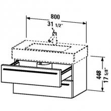 Duravit XL635207272 - Duravit X-Large Wall-Mount Vanity Unit Dark Brushed Oak