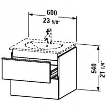 Duravit DN647004318 - DN Vanity unit 520x600 Basalt
