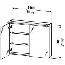 Duravit DN753705353 - DN Mirror cabinet 800x1000x270mm Chestnut