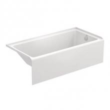 Duravit 700653000000090 - Duravit No.1 60'' x 30'' Rectangular Alcove Bathtub in White Acrylic with Righ