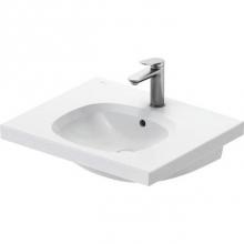 Duravit 238760AA00 - Duravit Aurena 23 5/8'' Rectangular Wall Mounted Sink in White with Single Faucet Hole a