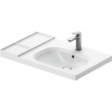 Duravit 239480AA00 - Duravit Aurena 31 3/4'' Rectangular Wall Mounted Sink in White with Single Faucet Hole a