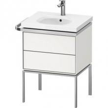 Duravit AU4570036360000 - Duravit Aurena 23'' Wall Mount Two Drawer Single Vanity Cabinet in Satin Matte White, Si