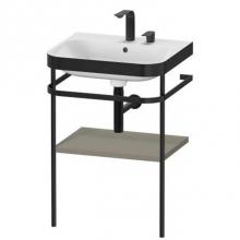 Duravit HP4735E9292 - Happy D.2 Plus C-Bonded Vanity Kit with Sink and Metal Console Stone Gray
