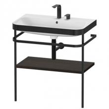 Duravit HP4737E6969 - Happy D.2 Plus C-Bonded Vanity Kit with Sink and Metal Console Walnut Brushed