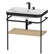 Duravit HP4737E7171 - Happy D.2 Plus C-Bonded Vanity Kit with Sink and Metal Console Mediterranean Oak