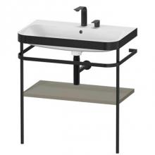 Duravit HP4737E9292 - Happy D.2 Plus C-Bonded Vanity Kit with Sink and Metal Console Stone Gray