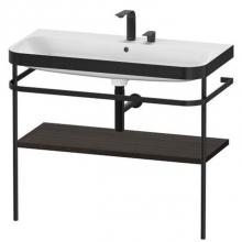 Duravit HP4738E6969 - Happy D.2 Plus C-Bonded Vanity Kit with Sink and Metal Console Walnut Brushed