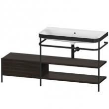 Duravit HP4748N6969 - Happy D.2 Plus C-Bonded Vanity Kit with Sink and Metal Console Walnut Brushed
