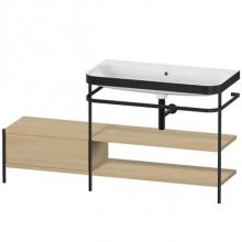 Duravit HP4748N7171 - Happy D.2 Plus C-Bonded Vanity Kit with Sink and Metal Console Mediterranean Oak