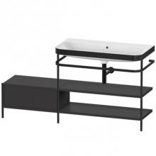 Duravit HP4748N8080 - Happy D.2 Plus C-Bonded Vanity Kit with Sink and Metal Console Graphite