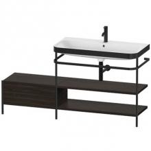 Duravit HP4748O6969 - Happy D.2 Plus C-Bonded Vanity Kit with Sink and Metal Console Walnut Brushed