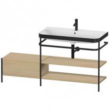Duravit HP4748O7171 - Happy D.2 Plus C-Bonded Vanity Kit with Sink and Metal Console Mediterranean Oak