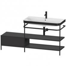 Duravit HP4748O8080 - Happy D.2 Plus C-Bonded Vanity Kit with Sink and Metal Console Graphite