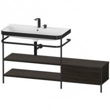 Duravit HP4753E6969 - Happy D.2 Plus C-Bonded Vanity Kit with Sink and Metal Console Walnut Brushed