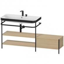 Duravit HP4753E7171 - Happy D.2 Plus C-Bonded Vanity Kit with Sink and Metal Console Mediterranean Oak