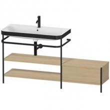 Duravit HP4753O7171 - Happy D.2 Plus C-Bonded Vanity Kit with Sink and Metal Console Mediterranean Oak