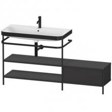 Duravit HP4753O8080 - Happy D.2 Plus C-Bonded Vanity Kit with Sink and Metal Console Graphite