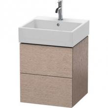 Duravit LC627401111 - Duravit L-Cube Two Drawer Wall-Mount Vanity Unit Cashmere Oak