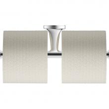 Duravit 0099381000 - Duravit Starck T Double Roll Toilet Paper Holder in Chrome